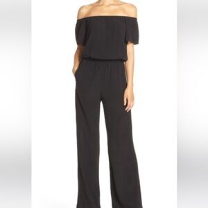 Charles Henry Black Wide leg Jumpsuit | Size Large | Wide leg | WITH POCKETS!!